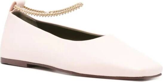 MARIA LUCA Augusta leather ballerina shoes Pink