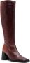 Marine Serre 70mm airbushed-leather knee boots Brown - Thumbnail 2
