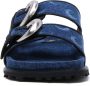Marine Serre denim Moon-print sandals Blue - Thumbnail 4