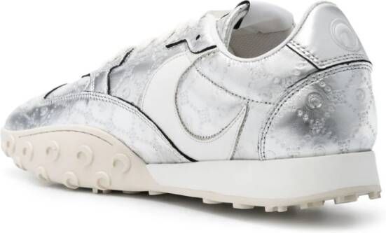 Marine Serre MS Rise leather sneakers Silver