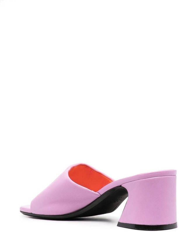 Marni 65mm block-heel leather sandals Pink