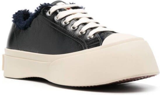 Marni almond-toe lace-up sneakers Black
