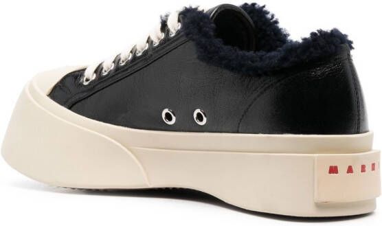 Marni almond-toe lace-up sneakers Black