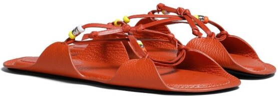 Marni beaded strappy sandals Orange