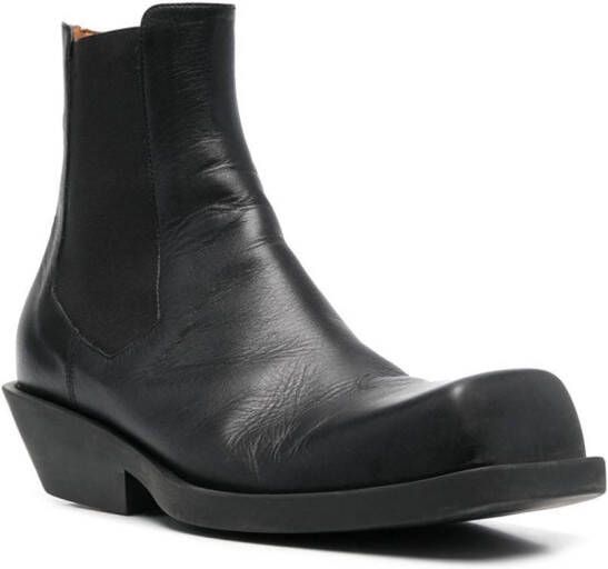 Marni black leather chelsea boots