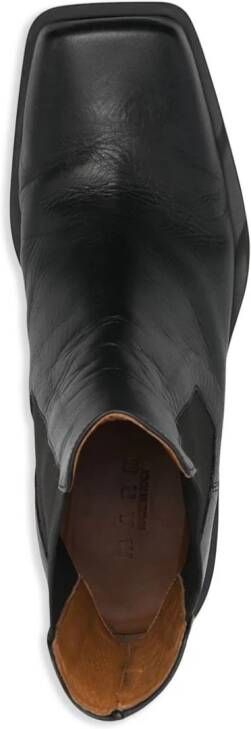 Marni black leather chelsea boots