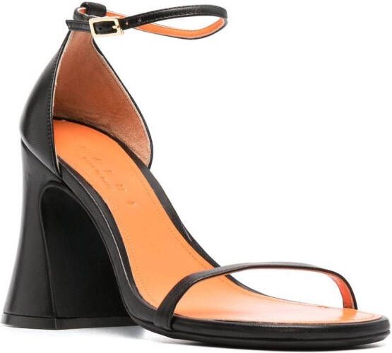 Marni block-heel leather sandals Black