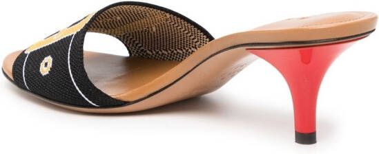 Marni buckle-knit slip-on sandals Black