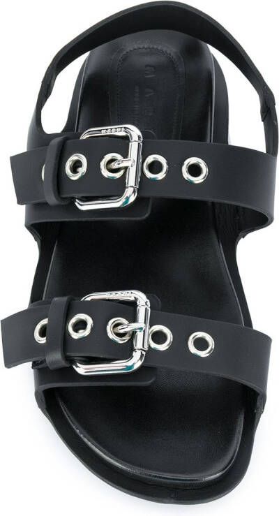 Marni buckle-strap leather sandals Black
