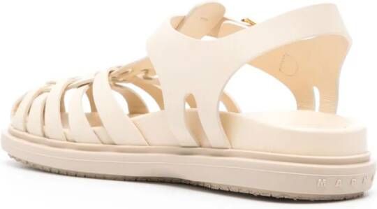 Marni caged leather sandals Neutrals