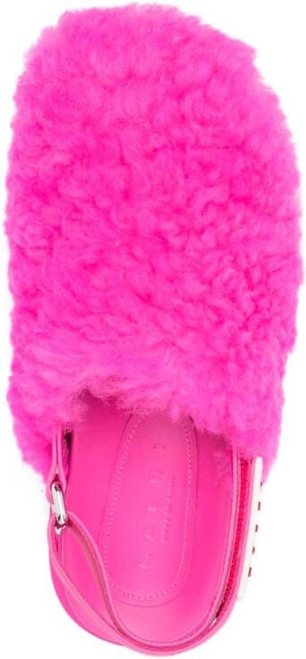 Marni calf-hair mules Pink