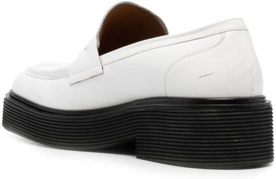 Marni chunky leather loafers White