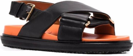 Marni Fussbet cross-strap sandals Black