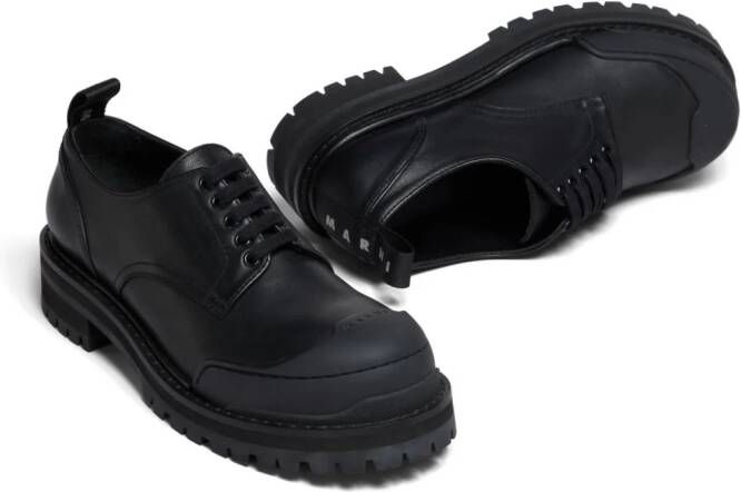 Marni Dada Army leather derby shoes Black