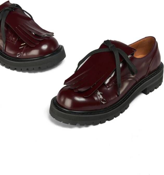 Marni Dada leather Derby shoes Red