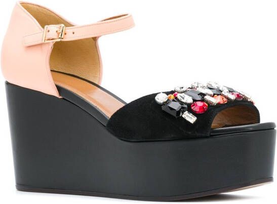 Marni embellished flatform sandals Black