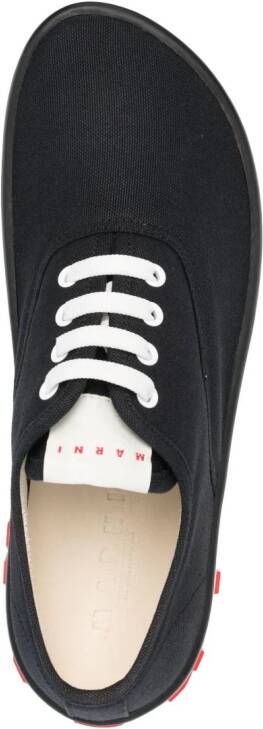 Marni embossed-logo canvas sneakers Black