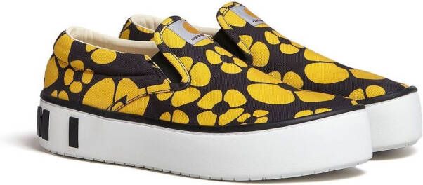 Marni floral-print slip-on sneakers Yellow