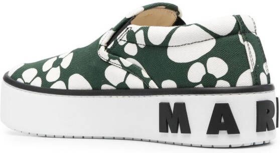 Marni floral-print sneakers Green