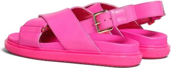 Marni Fussbet leather sandals Pink