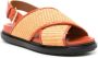 Marni Fussbet leather-trim raffia sandals Orange - Thumbnail 2