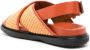 Marni Fussbet leather-trim raffia sandals Orange - Thumbnail 3