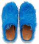 Marni Fussbet Sabot calf-hair slippers Blue - Thumbnail 3