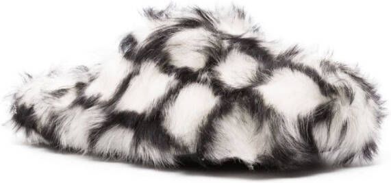 Marni Fussbet Sabot patterned slippers White