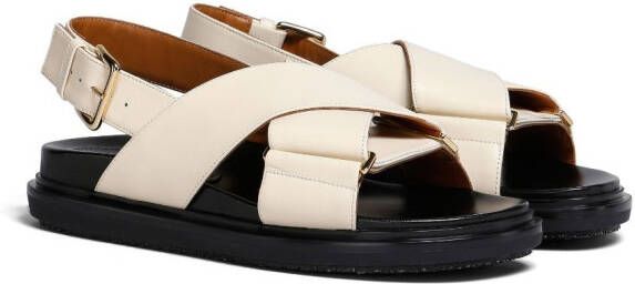 Marni Fussbet leather sandals Neutrals