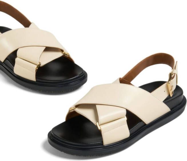 Marni Fussbet leather sandals Neutrals
