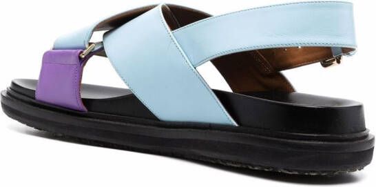 Marni Fussbett criss-cross strap sandals Blue
