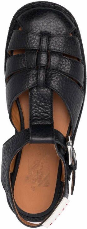 Marni Fussbett leather sandals Black