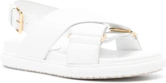Marni Fussbett leather sandals White