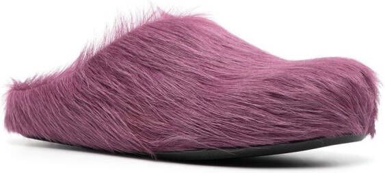 Marni Fussbett Sabot calf hair mules Purple