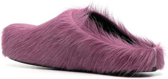 Marni Fussbett Sabot calf hair mules Purple