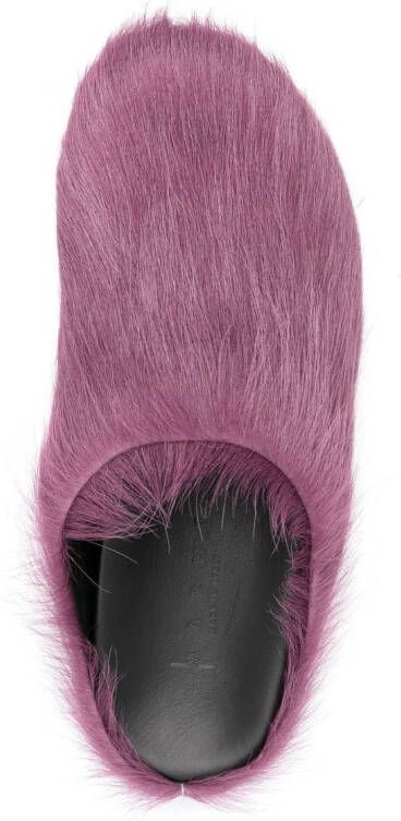 Marni Fussbett Sabot calf hair mules Purple