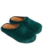 Marni Fussbett Sabot calf-hair slippers Green - Thumbnail 5