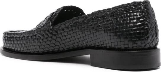 Marni interwoven-design leather loafers Black