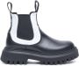 Marni Kids chunky ankle leather boots Black - Thumbnail 2