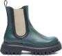 Marni Kids chunky ankle leather boots Green - Thumbnail 2