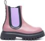 Marni Kids chunky ankle leather boots Pink - Thumbnail 2