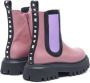 Marni Kids chunky ankle leather boots Pink - Thumbnail 3