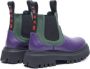 Marni Kids chunky ankle leather boots Purple - Thumbnail 3