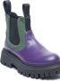 Marni Kids chunky ankle leather boots Purple - Thumbnail 4
