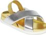 Marni Kids Criss-cross sandals in faux leather Silver - Thumbnail 4