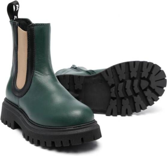 Marni Kids elasticated-ankle chunky-sole boots Green