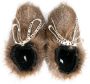 Marni Kids faux-fur lace-up boots Brown - Thumbnail 3