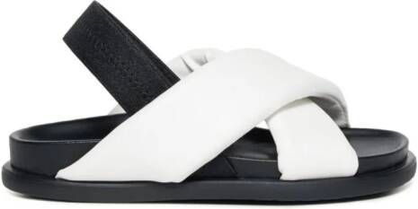 Marni Kids faux-leather criss-cross sandals White
