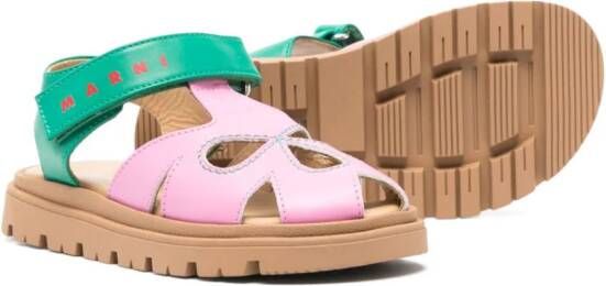 Marni Kids floral cut-out sandals Pink