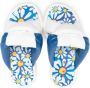 Marni Kids floral-print leather slippers White - Thumbnail 3